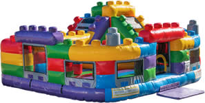 Blocks Playscape Bounce House Rentals in the Victoria Texas area.