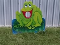 Frog Washer-Bean Toss Rentals in the Victoria Texas area.