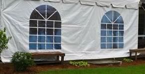 Tent sides with windows.